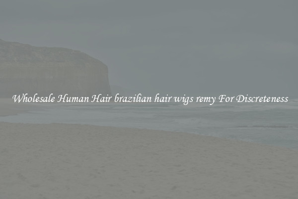 Wholesale Human Hair brazilian hair wigs remy For Discreteness