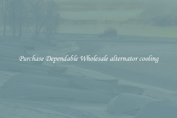 Purchase Dependable Wholesale alternator cooling