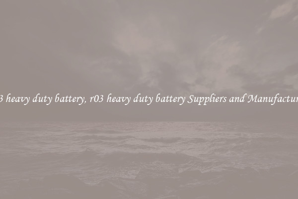 r03 heavy duty battery, r03 heavy duty battery Suppliers and Manufacturers
