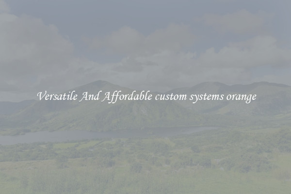 Versatile And Affordable custom systems orange