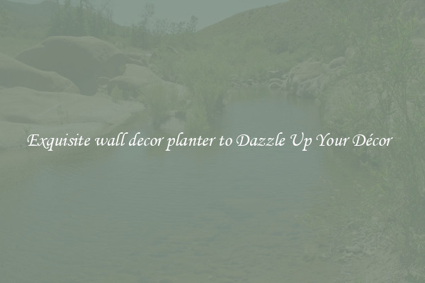 Exquisite wall decor planter to Dazzle Up Your Décor  