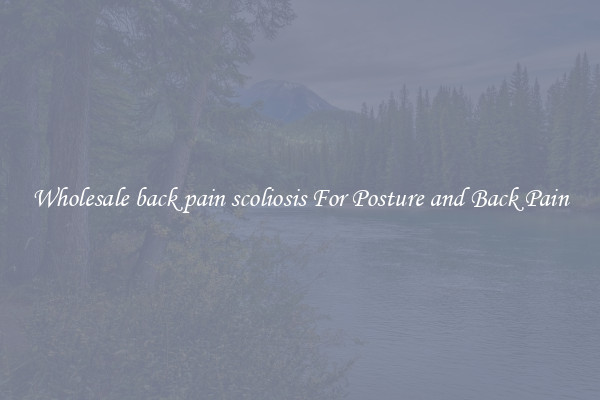 Wholesale back pain scoliosis For Posture and Back Pain