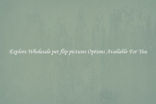 Explore Wholesale pet flip pictures Options Available For You
